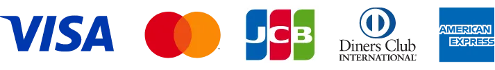 VISA Mastercard JCB DinersClub AMEX