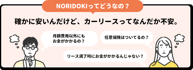NORIDOKIってどうなの？確かに安いんだけど、カーリースってなんだか不安。
